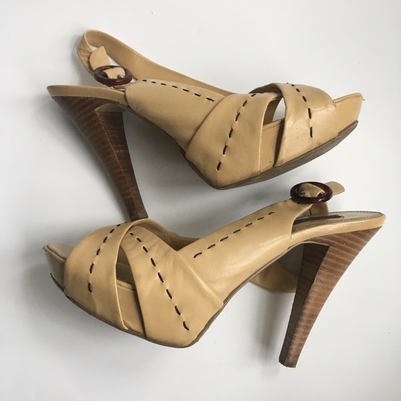 Chinese Laundry Shoes - CHINESE LAUNDRY Tan Heels Sandals Size 7.5